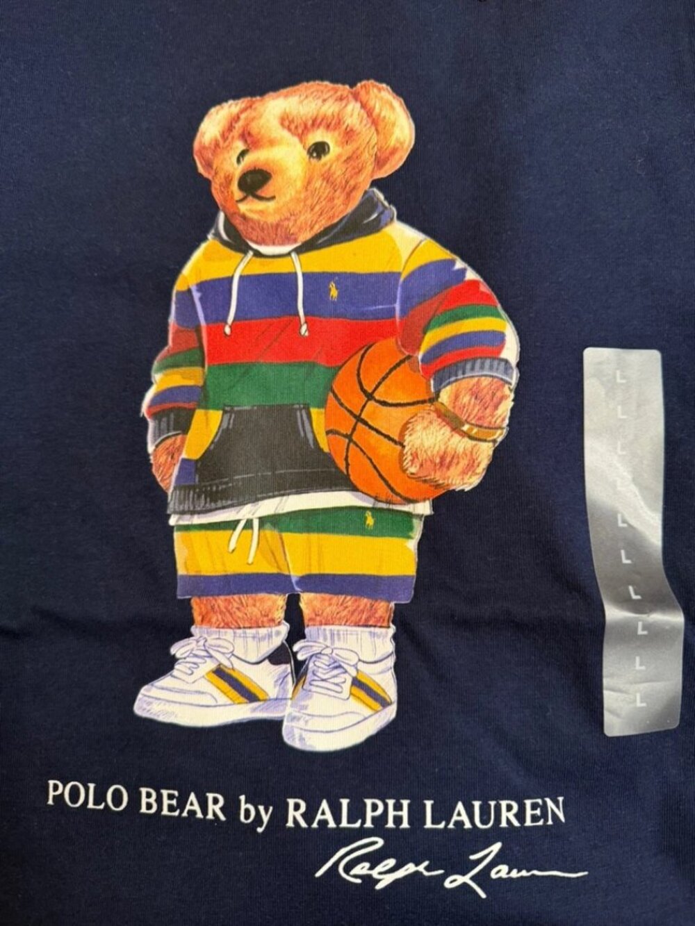 Polo Ralph Lauren BEAR BASKETBALL Navy Classic Fit- Like new